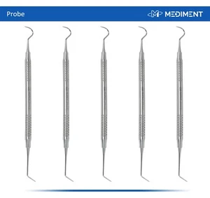 5 Stück Dental Explorer 23/6 Sonde Haken Spitze endodontischer Zahnsteinentferner Schaber - Bild 1 von 5