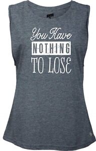Soffe You Have Nothing to Lose Graphic Gray Tank Top Women's Medium