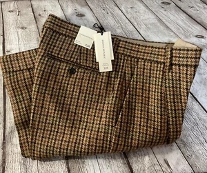 Banana Republic Relaxed Tapered Fit Hose Pants Gr. 32R Hahnentritt Wollmischung - Bild 1 von 13