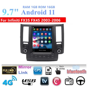 Unidad principal de radio estéreo para automóvil 9,7" Android 11 GPS FM para Infiniti FX35 FX45 2003-06 - Imagen 1 de 23