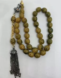 Cuentas de oración islámica baquelita ámbar cubuk de colección Kehribar plata 925 - Imagen 1 de 12