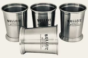 Set of Four (4) NEW Bulleit Frontier Whiskey Mint Julep Bourbon Aluminum Cup - Picture 1 of 6