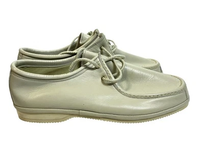 Johnston & Murphy After Hours 鞋女式 8 W 码白色皮革美国制造 — 第 1/4 张图片