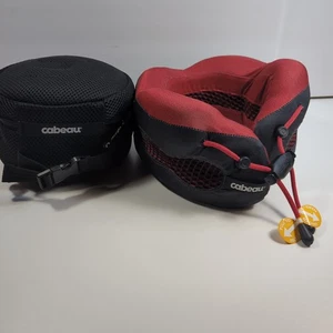 Cabeau Cooling Evolution Travel Neck Pillow  Red Case Adjustable Sleep Plane Car - Picture 1 of 17