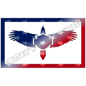 5.5"x10" Clear Plastic Stencil - Motorcycle Crest in Crow/Raven (RA21) - Picture 1 of 2