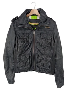 SUPERDRY Chaqueta de cuero Mujeres Chaqueta Talla EU 40 negro - Imagen 1 de 5