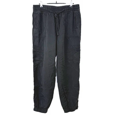 American Eagle Pants Womens Sz L Long Black Lyocell Utility Relaxed Cargo Jogger - Image 1 of 4