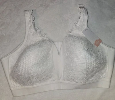 Nuevo con etiquetas Sujetador The Cotton Cacique Collection Ligeramente Forrado Sin Alambres Blanco Talla 42D Foto 1 de 4