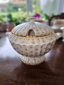 Spode Fleur De Lys Gold Suppenterrine mit Deckel Y8063 - Bild 1 von 4