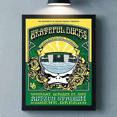 Póster Grateful Dead X Oregon Ducks, Grateful Ducks Show In Eugene Oregon Foto 1 de 4