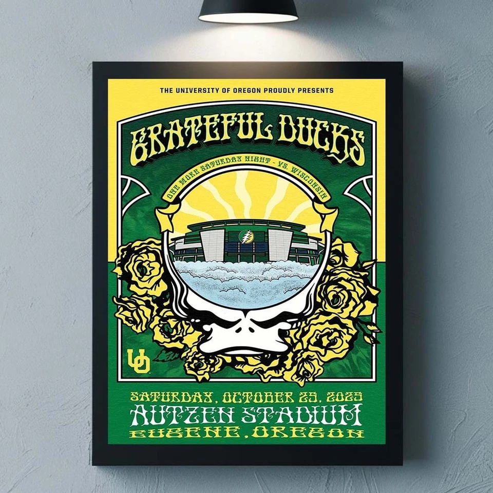Póster Grateful Dead X Oregon Ducks, Grateful Ducks Show In Eugene Oregon Foto 1 de 4