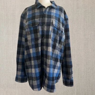 JEREMIAH Flannel Shirt Men's XL American Legacy Button Up Wool Blend Plaid - Image 1 of 4