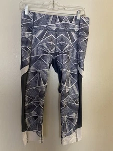 Champion C9 Damen Capri Leggings M Medium grau weiß versteckte Tasche Taille 30” - Bild 1 von 6