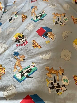 Drap plat vintage PIF et HERCULE 170 cm sur 200 - Photo 1/4