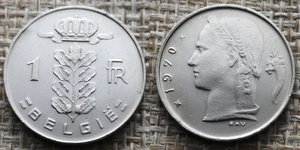 Coin Belgique - 1970 - 1 franc - type Cérès (NL) (N1529) - Picture 1 of 3