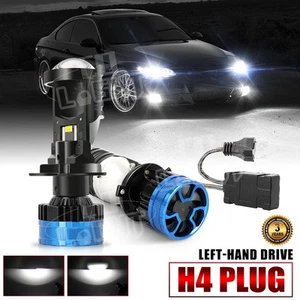 2X H4 Mini Bi-LED Proyector Faro Lente LHD 200W Hi-Lo Bombilla 9003 6000K Blanco - Imagen 1 de 13
