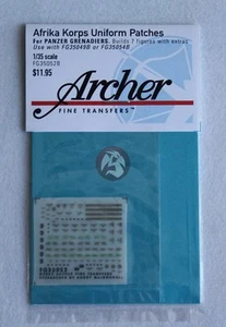 Archer 1/35 DAK Afrika Korps Heer Uniform Patches for Panzergrenadiers FG35052B - Picture 1 of 1