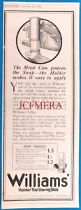 WILLIAMS 'Holder Top Shaving Stick' Advert - 1923 Barber Print - Picture 1 of 1