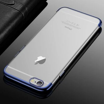 Custodia Protettiva Per Apple iPhone 6 / 6s Trasparente Blu - Immagine 1 di 4