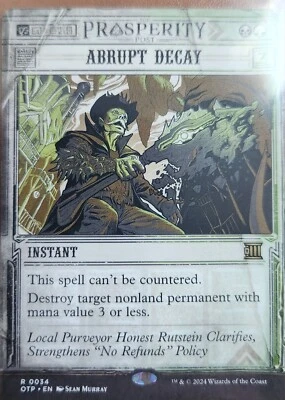Magic MTG Abrupt Decay OTP 0034 Regular Rare - NM condition - Image 1 of 2