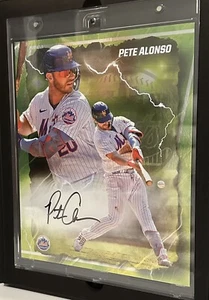 Pete Alonso 2024 Fanatics Under Wraps Emanate Green 8x10 Auto #’d /99 with COA - Picture 1 of 7
