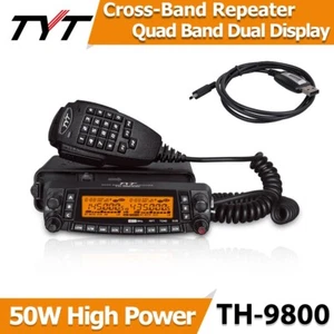 NEW TYT TH-9800 PLUS QUAD BAND TRANSCEIVER HIGH POWER Mobile Car Radio - Picture 1 of 9