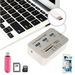 7in1 USB 3.1 Type-C USB-C To USB 3.0 Hub MS M2 SD TF Card Reader Hub For Macbook - Photo 1/5