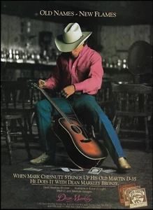 Mark Chesnutt 1993 Dean Markley Guitar Strings advertisement color ad print - Picture 1 of 3