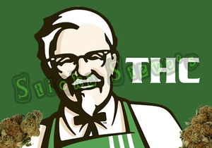 420 THC Kernel KFC Weed Green Kush Vinyl Sticker Decal. Sweet Marijuana - Picture 1 of 2