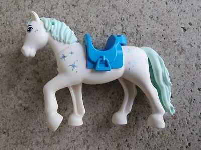 Lego Friends Pony Caballo Blanco con Estrellas Azules y Sillín Azul  Foto 1 de 4