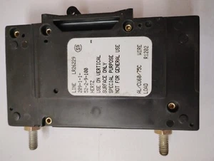 1- Airpax LR26229 100 AMP 1 Pole 125 Volt DC Circuit Breaker - Picture 1 of 4