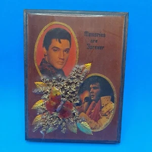 Placa de arte de pared Elvis Presley 3D floral recuerdos son para siempre 7x5 decoración vintage - Imagen 1 de 8