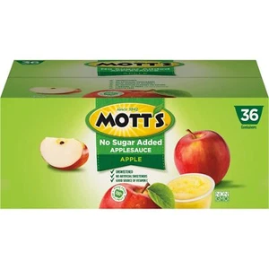 Puré de manzana natural Mott's (3,9 onzas ea., 36 unidades) - Imagen 1 de 5