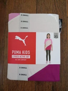 Puma Kids Girls XS 2pc Active Set Top & Legging Berry NWT - Picture 1 of 4