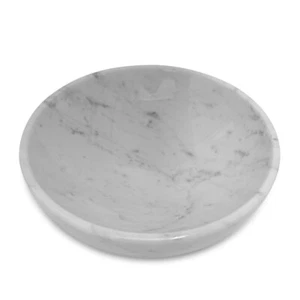 Carrara White Marble Decor Kitchen Bowl White Marble Centerpiece Bowl D.20cm - Picture 1 of 2