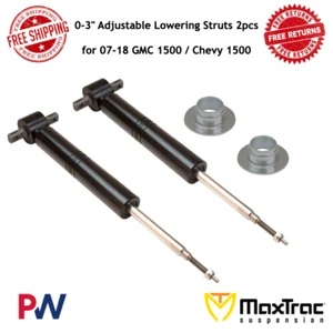 MaxTrac 0-3" Adjustable Lowering Struts 2pcs for 2007-18 GMC 1500 / Chevy 1500 - Picture 1 of 2
