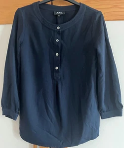 A.P.C Women's Navy Blouse Size EUR34/ XS - Picture 1 of 6