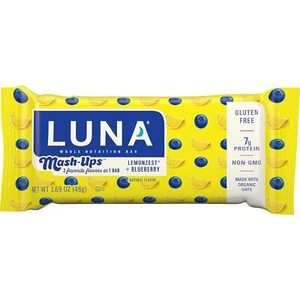 Luna Whole Nutrition Bar Mashups Lemonzest Blueberry 1.69 Oz Pack Of 4 - Picture 1 of 4
