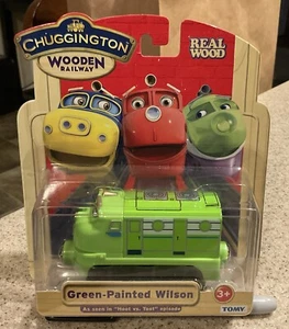 Tren Wilson Tomy Chuggington Madera Ferrocarril Edición Especial “Pintado Verde” Nuevo en Paquete - Imagen 1 de 2
