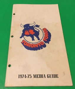 Toronto Toros 1974-75 Guía de medios con 8 autógrafos Farda Gibbons Dillon RARO - Imagen 1 de 10