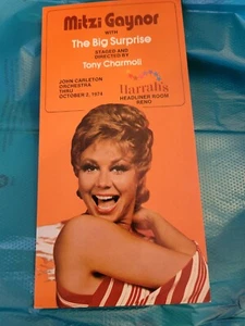 Mitzi Gaynor 1974 Harrah's Reno Promi Postkarte groß groß groß Überraschung - Bild 1 von 4