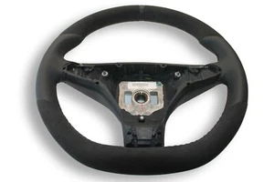 LENKRAD TESLA S PERFORIERT/ALCANTARA 12UHR SCHWARZ NEU BEZIEHEN SPORTLENKRAD - Bild 1 von 10