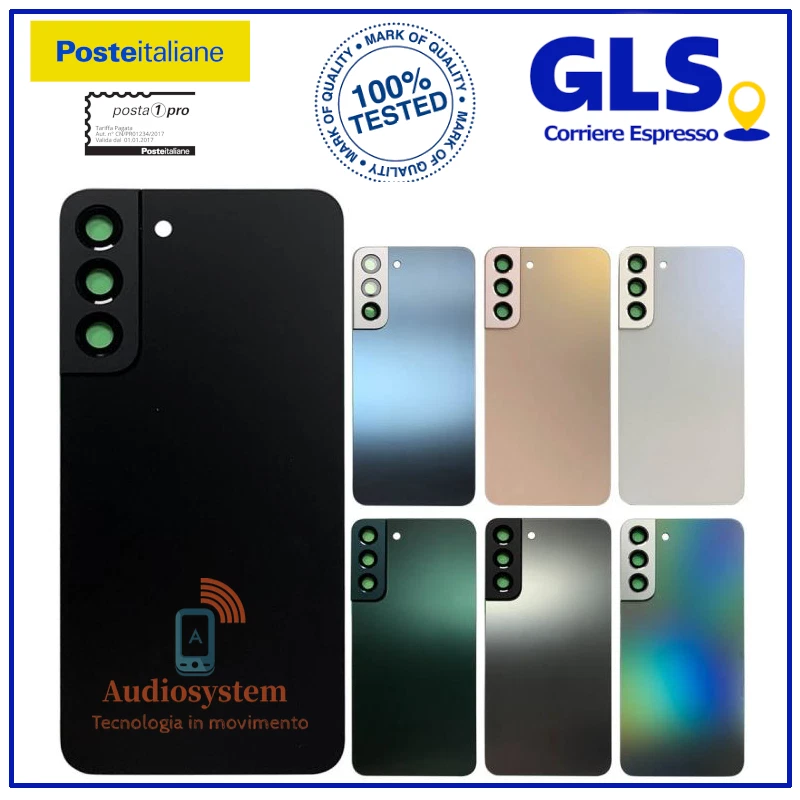 COVER POSTERIORE +VETRO FOTOCAMERA per SAMSUNG GALAXY S22 5G SM-S901 SCOCCA