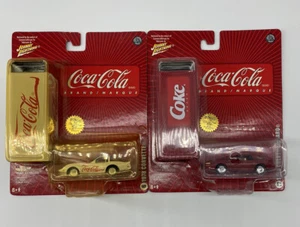 Chevy Camaro1998 & 1978Corvette Muscle Real Wheel Johnny Lightning Coca Cola Tin - Picture 1 of 5