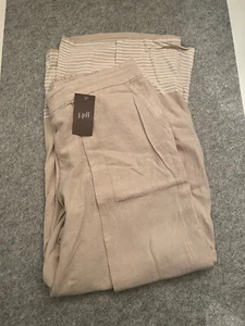 J JILL Pure Jill Linen Wide Leg Crop Pant Flax & White Size XS NWT  - Picture 1 of 9