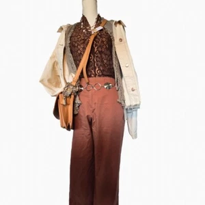 Wide Leg Brown Pants, Size 2, New With Tags - Picture 1 of 3