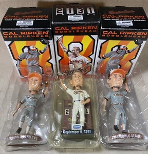 Lot (x3) CAL RIPKEN SGA Bobble Heads & Boxes! 2131 & 1983 World Series Editions - Picture 1 of 12
