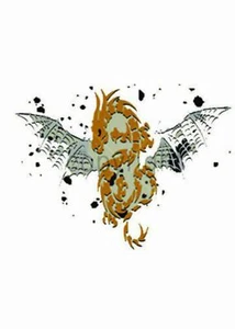Adult DryBlend® T-Shirt - (FLYING DRAGON - GOTHIC) - Picture 1 of 44