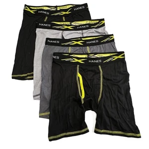 Boys Hanes X-Temp Boxer Briefs LARGE 4 Pack Tagless NEW NWOT - Picture 1 of 4