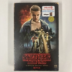 NEW STRANGER THINGS SEASON 1 BLU RAY TARGET EXCLUSIVE VHS STYLE + POSTER SEALED - Picture 1 of 3